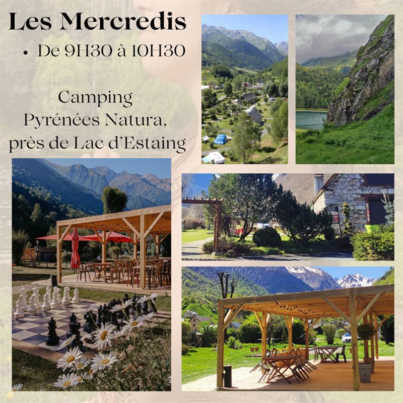 Wednesday programme at the campsite, at the foot of the mountains