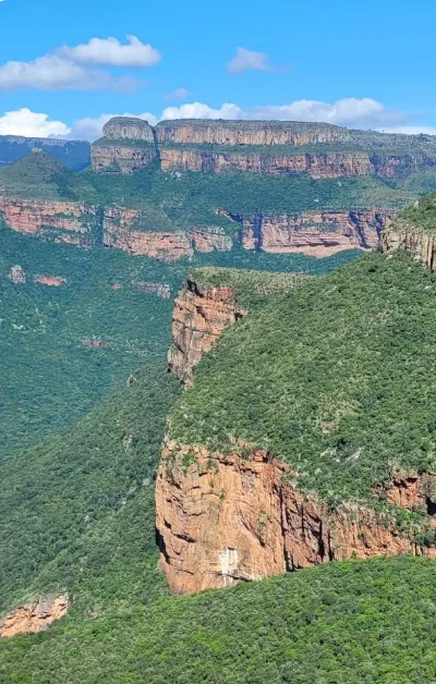 The green cliffs of Blyde River Canyon